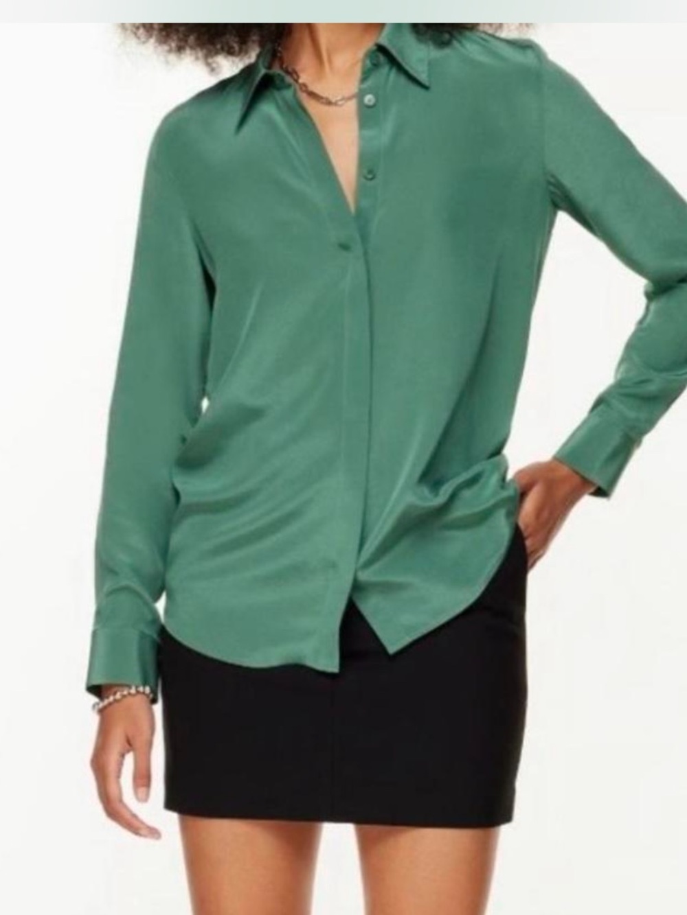 Aritzia Babaton Academy Silk Blouse size S